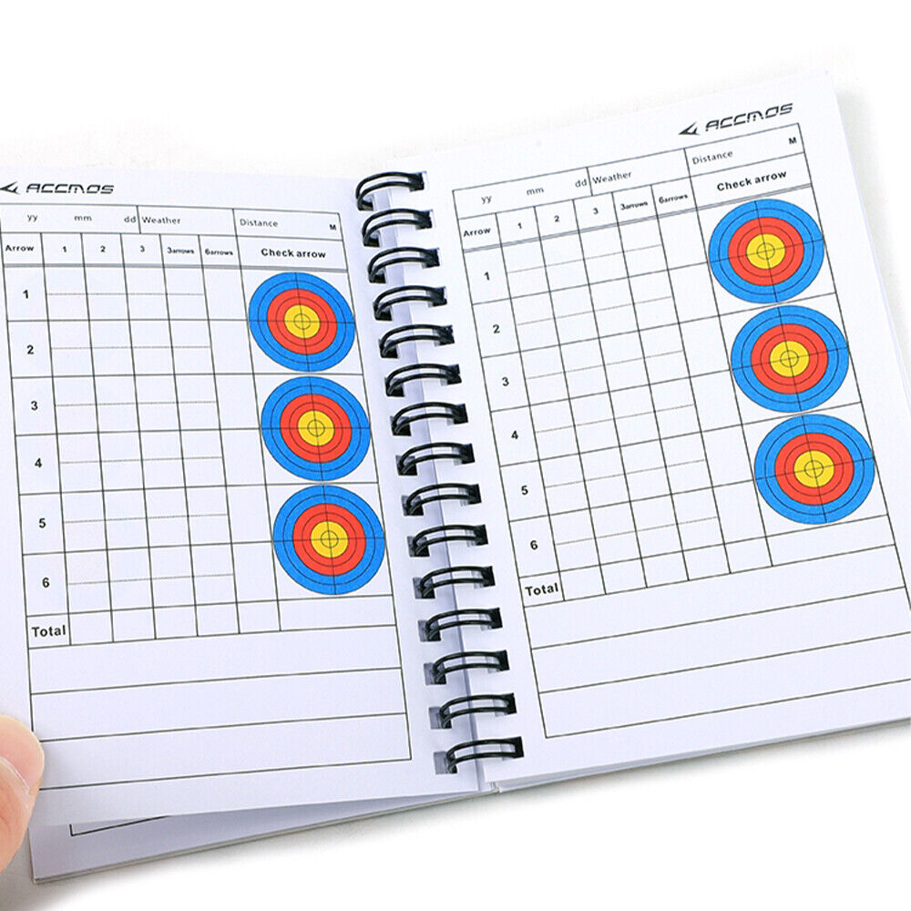 Archery Target Score Book Record Keeping Pocket 50Page Recurve Bow Shooting Game